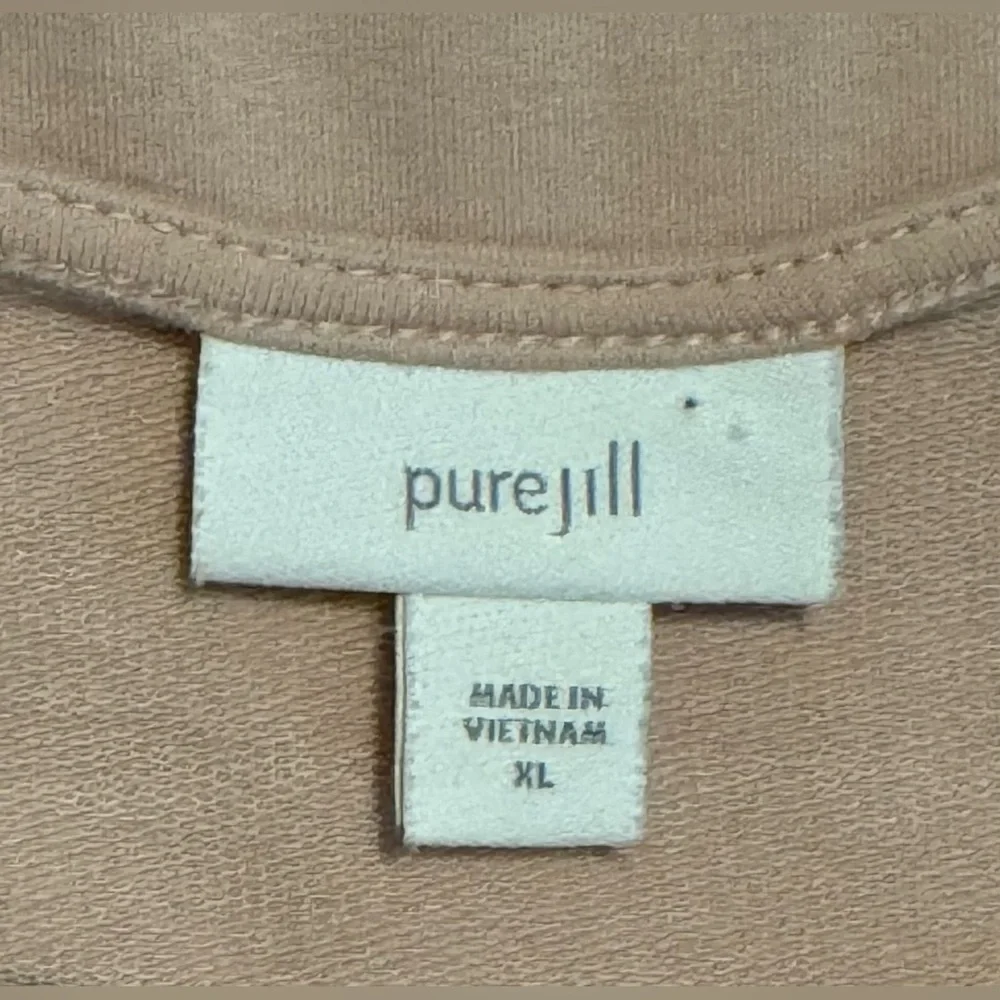 NEW PURE JILL J. JILL Pima Cotton Blush Pink Long Sleeve Tunic Top Size XL - Picture 4 of 5